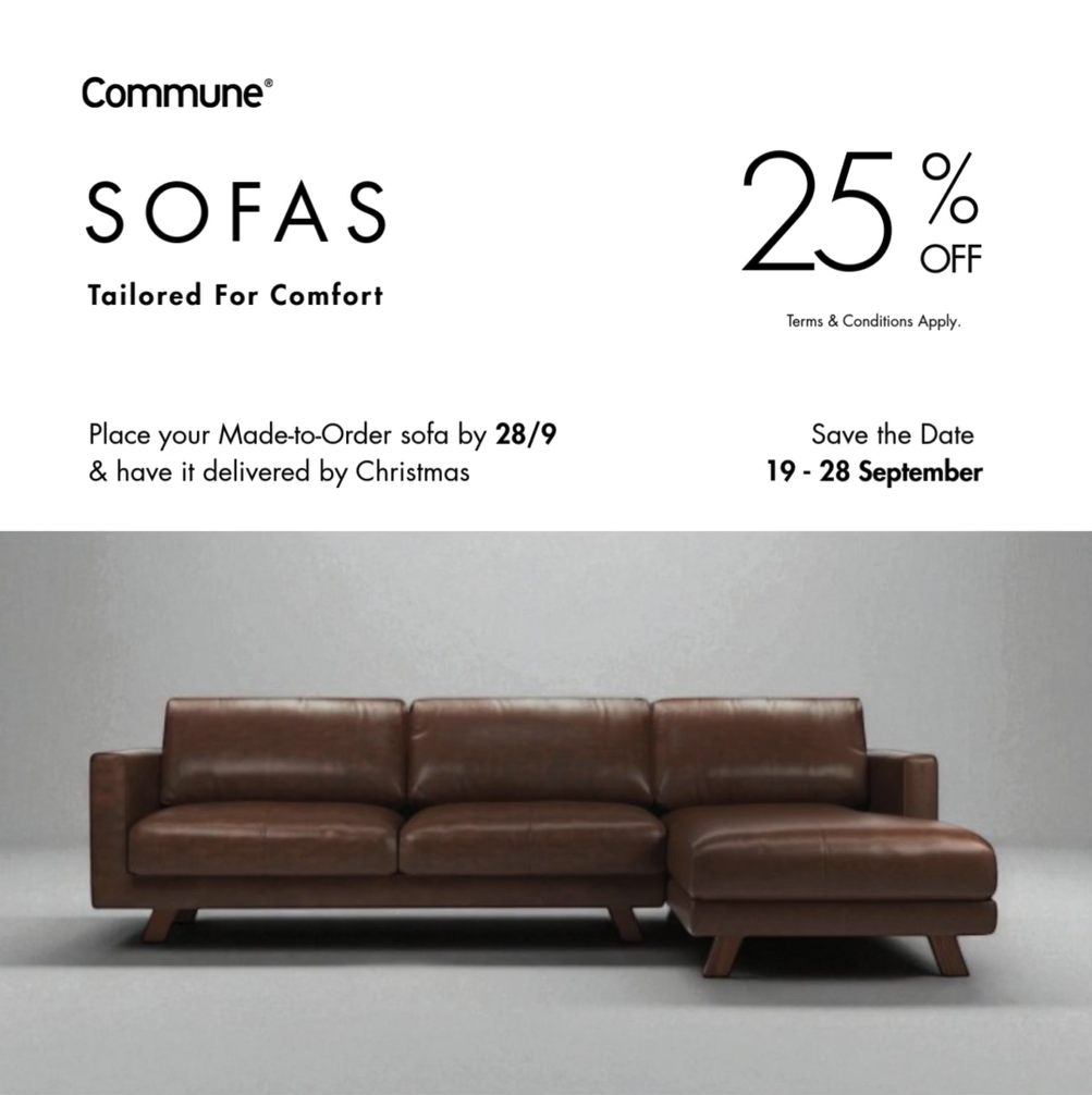 Save the Date: Commune’s Sofa Sale is Coming This 19 – 28 September