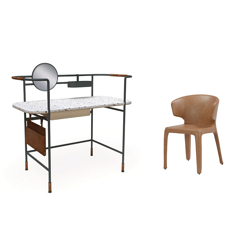 Tierra Writing Desk + Saddle Chair (WFH Set)