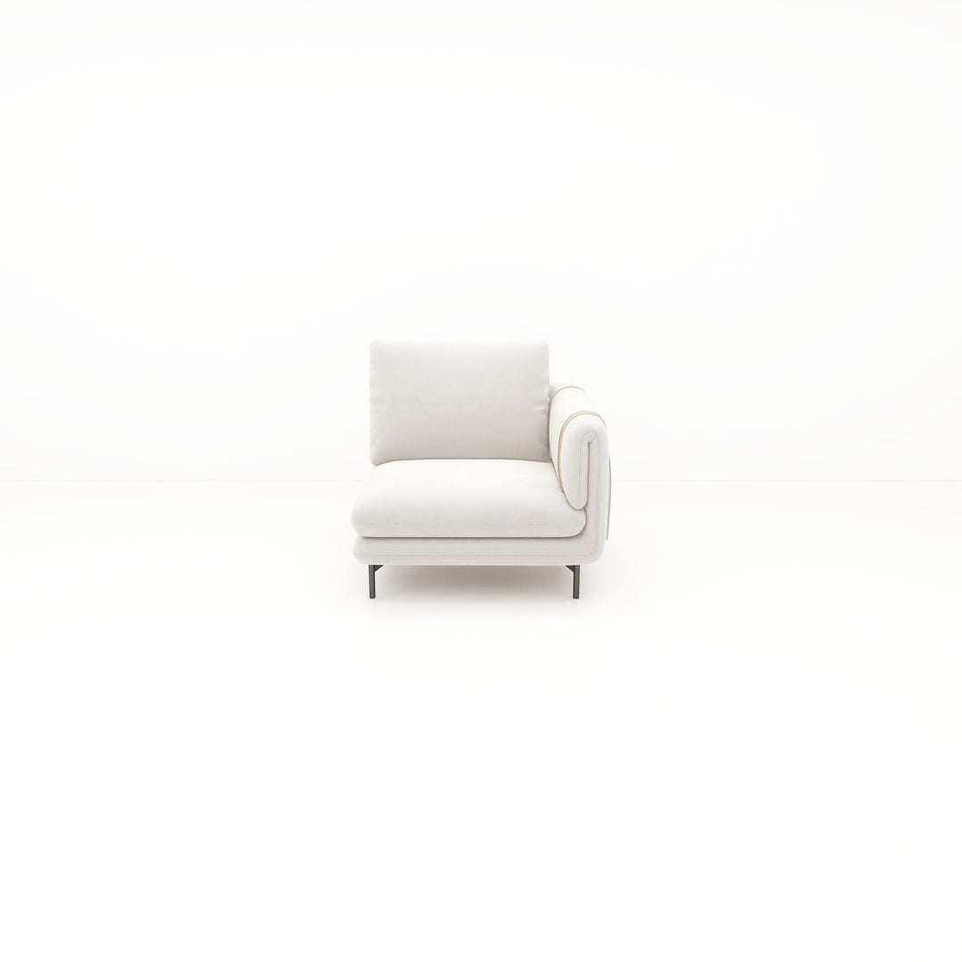 Crème II Sofa 1 Seater With Right Arm | RAW 9503 - DARK GREY