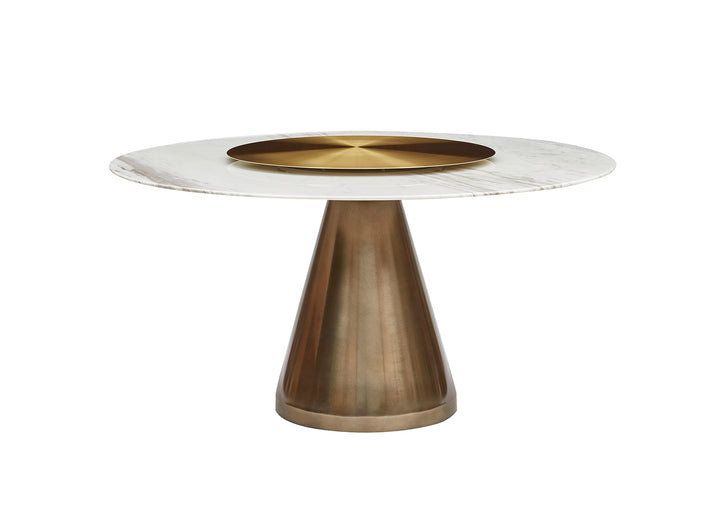 Cone Marble-Top Dining Table - Round