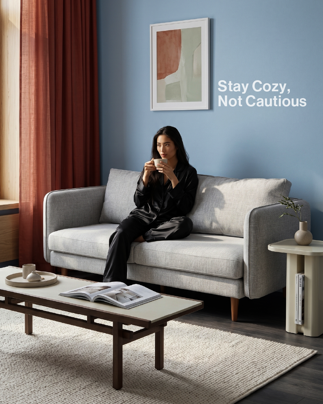 Espen 3-Seater Fabric Sofa