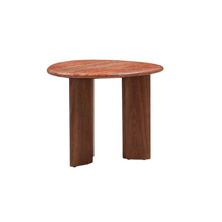 Dune Marble-Top Pebble End Table