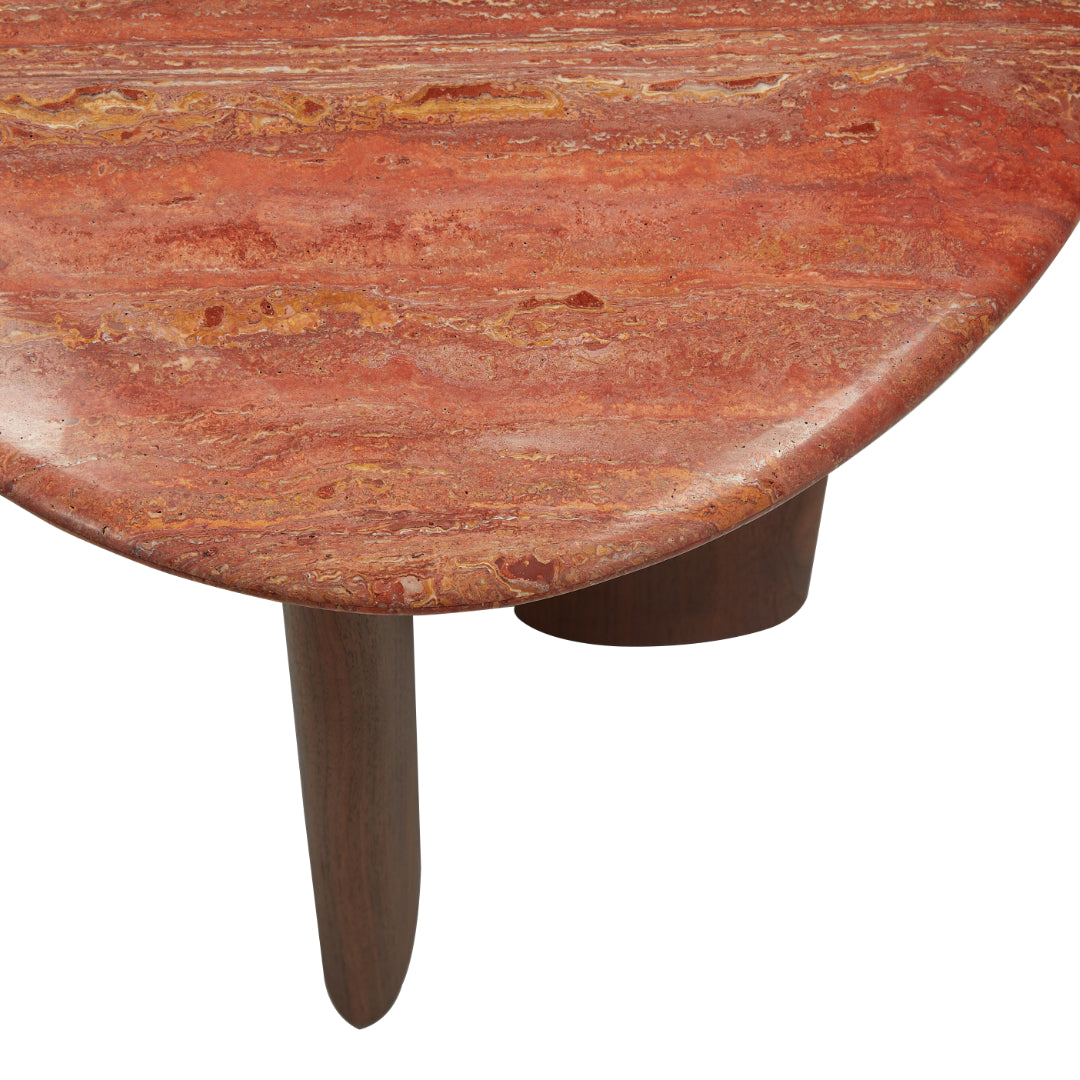 Dune Marble-Top Pebble End Table