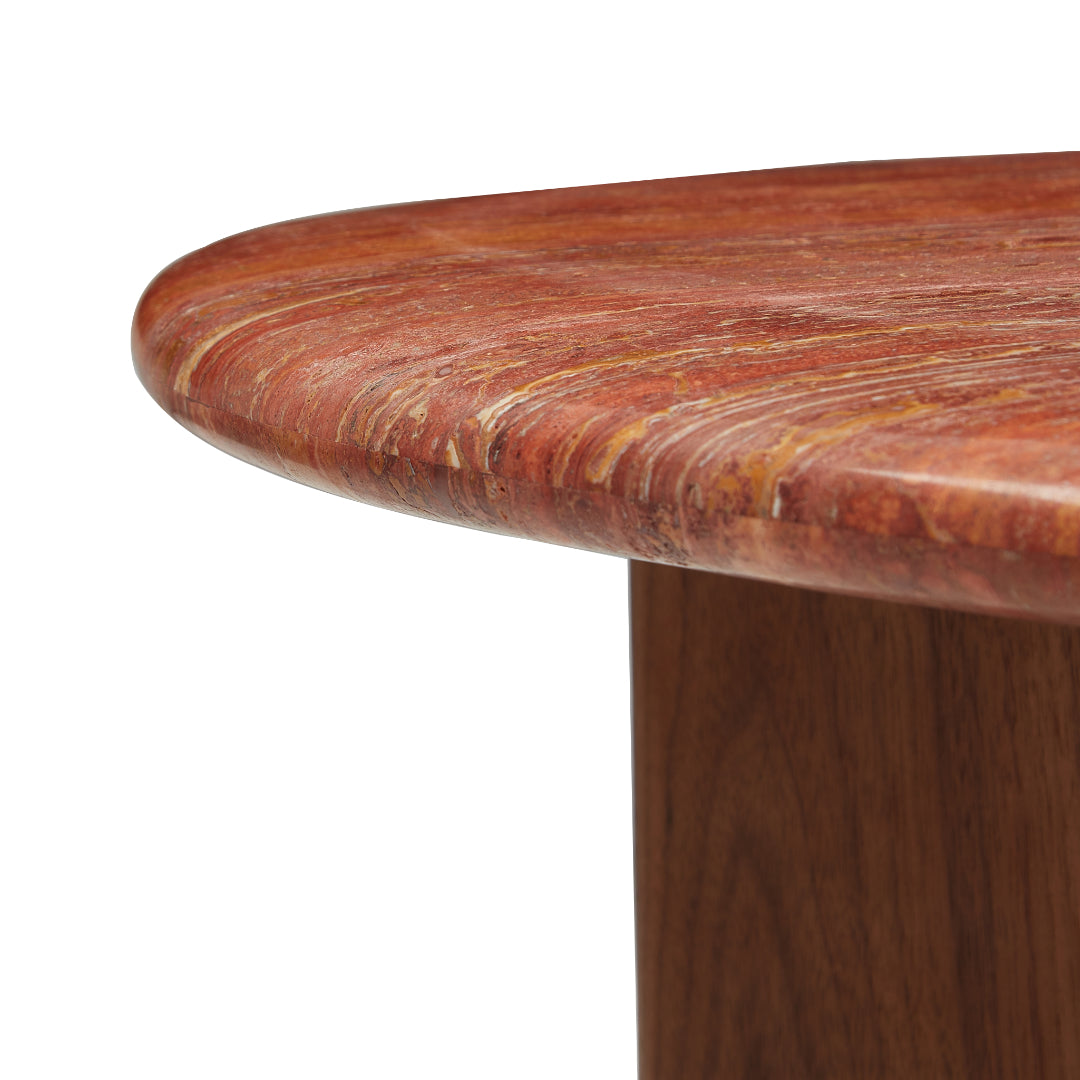 Dune Marble-Top Pebble End Table